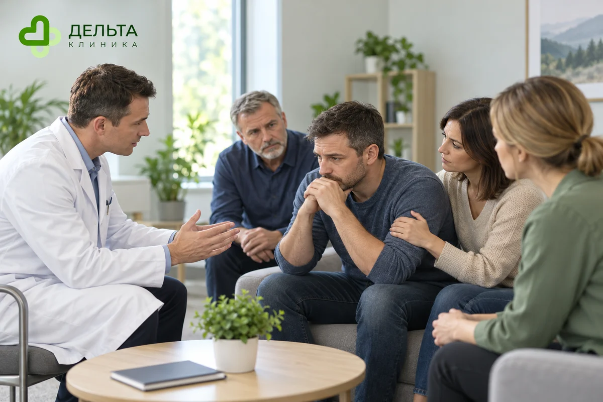 Мужчина на приеме у врача